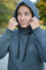 bluza z kapturem jednorożec