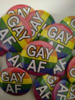 gay as fuck przypinka