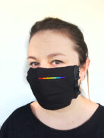 Tęczowa maseczka z paskiem