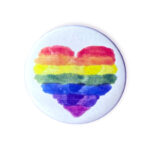 przypinka tęczowe serce