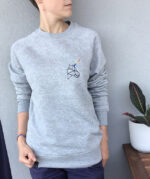 Bluza Szara unisex Jednorożec