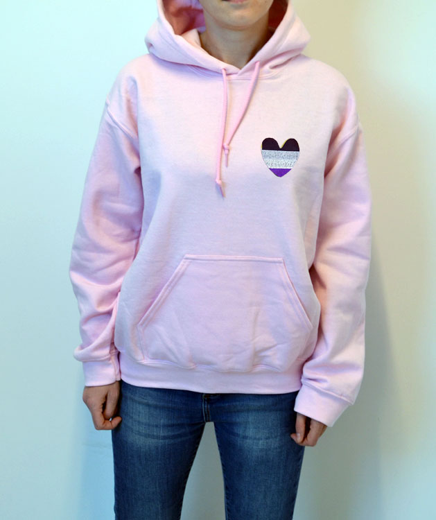 Bluza z kapturem flaga aseksualizmu - obrazek 2