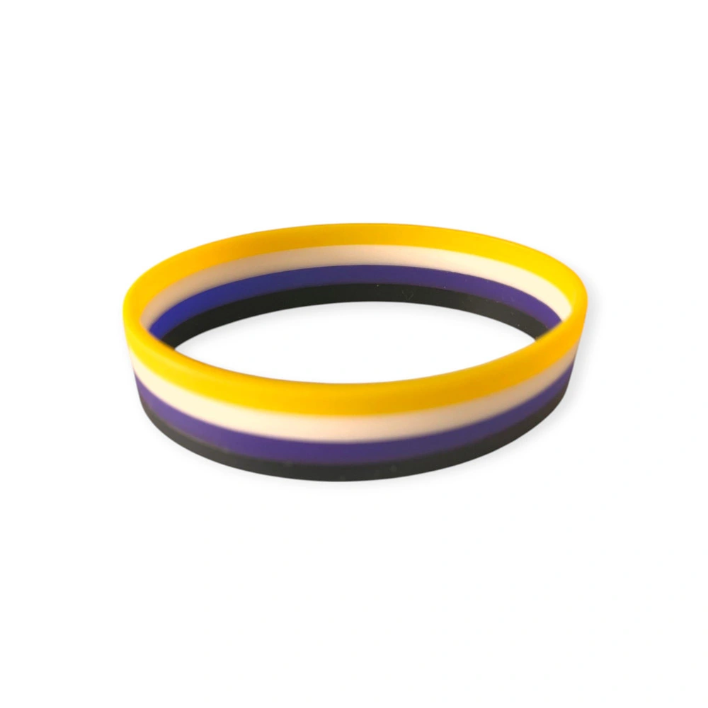 Opaska silikonowa Niebinarna Flaga - obrazek 2